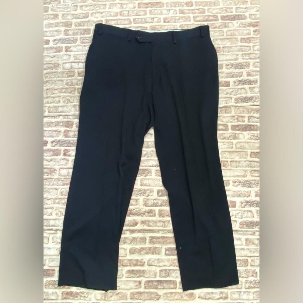 Ralph Lauren Blue Label Pants Mens 36x29 Pleated Navy Blue Career Preppy